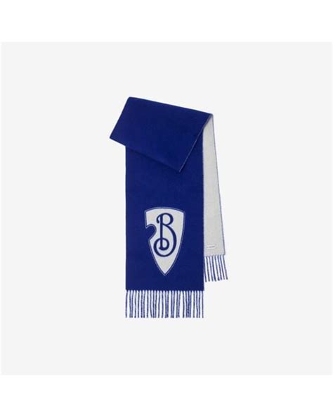 B Shield Wool Cashmere Blend Scarf in Knight 